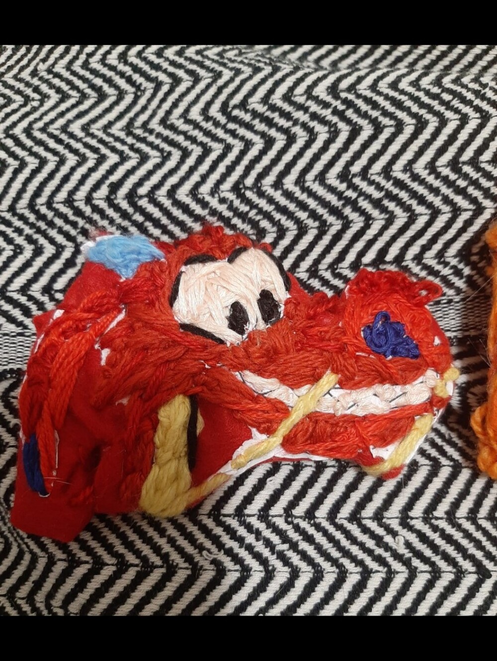 Red Plush Dragon Keychain - Disney